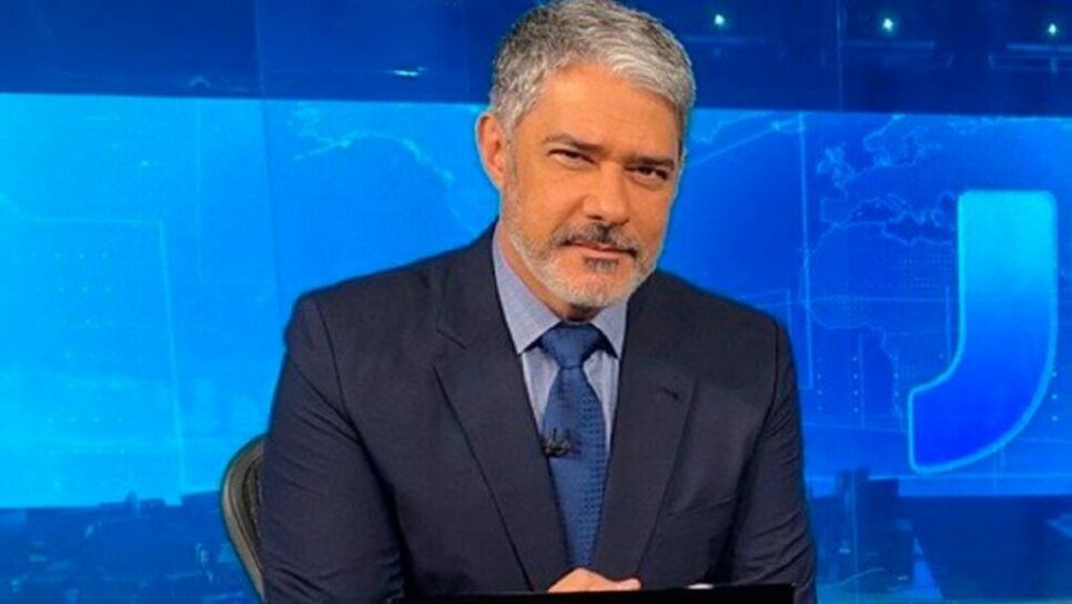 Jornalista William Bonner no Jornal Nacional (Foto: Reprodução)