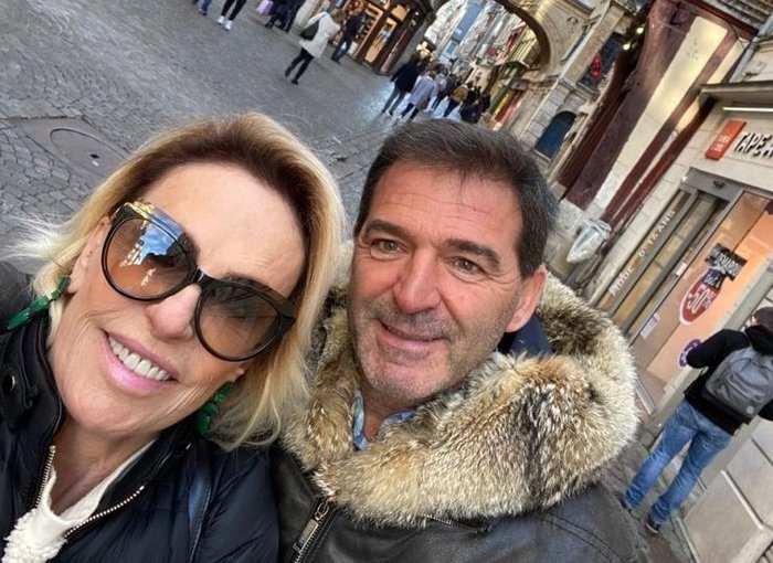 Ana Maria Braga e o marido, Johnny Lucet (Reprodução)