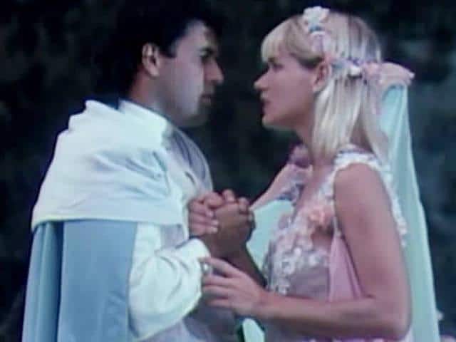 Sérgio Mallandro e Xuxa Meneghel foram par romântico no filme Lua de Cristal, de 1990 (Reprodução)