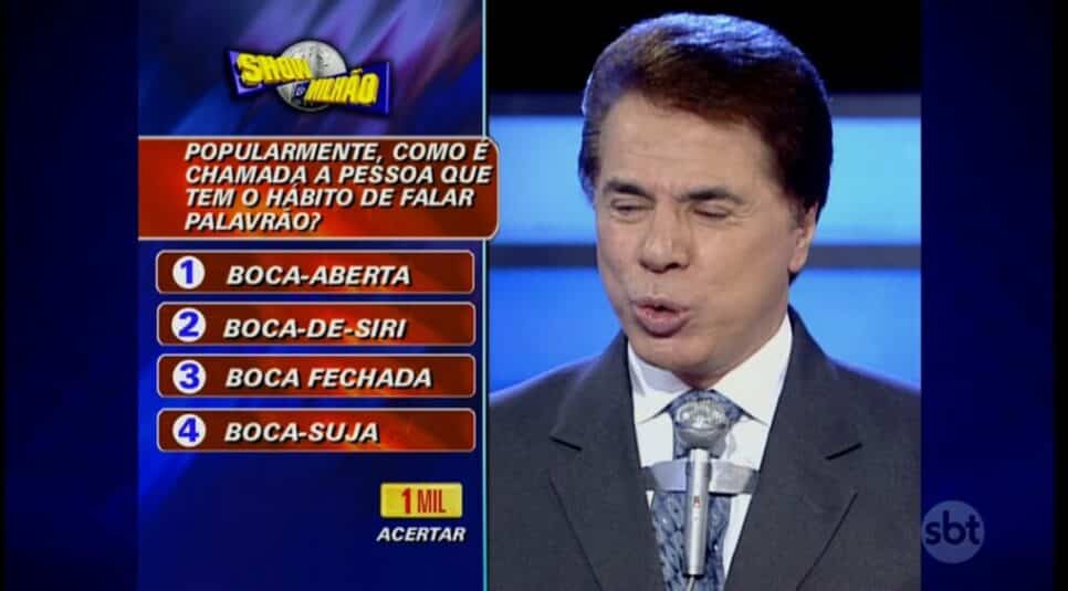 Silvio Santos no comando do Show do Milhão, no SBT (Reprodução/SBT)