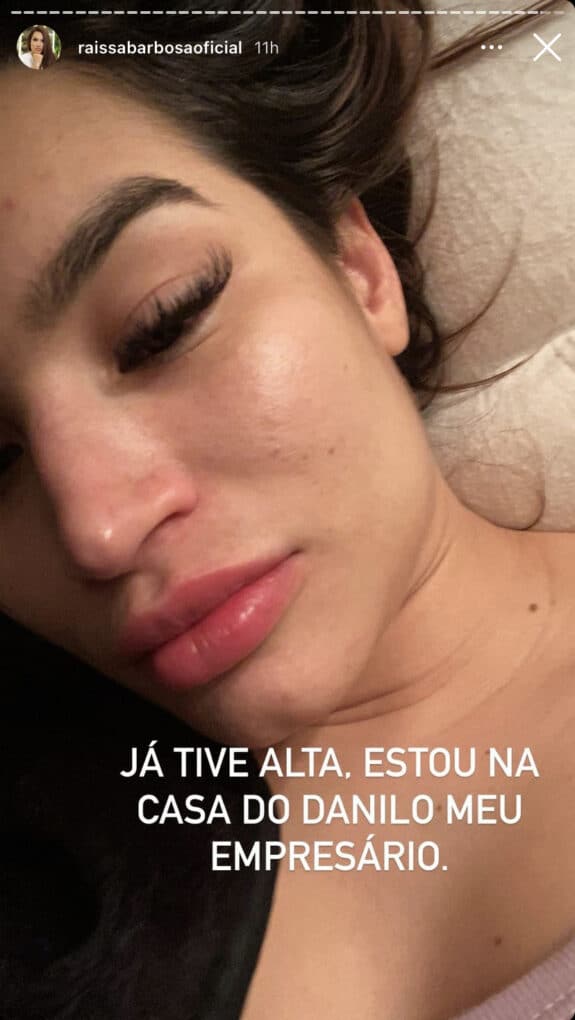 Raissa Barbosa tem crise intensa de ansiedade e é internada às pressas (Reprodução/Instagram Stories)