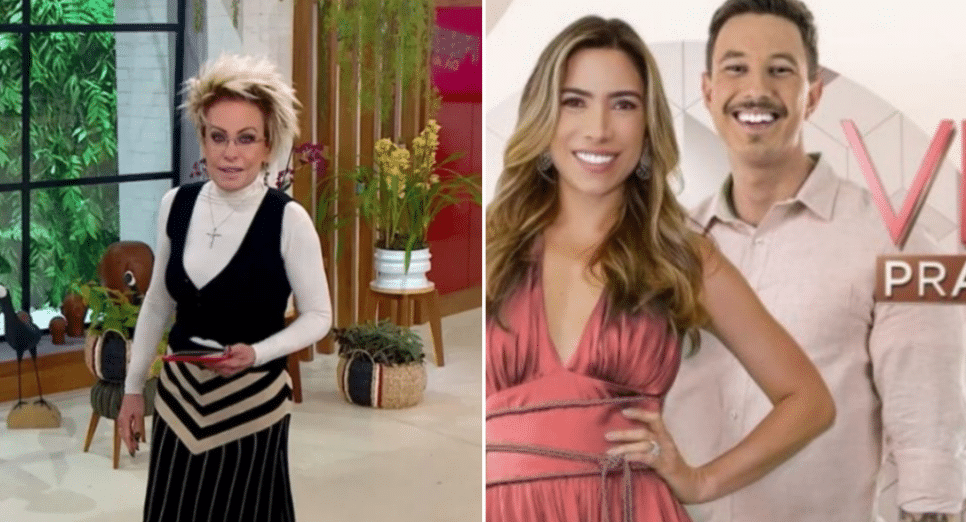 Relógio de Ana Maria Braga serviu de inspiração ao Vem Pra Cá, no SBT (Reprodução)