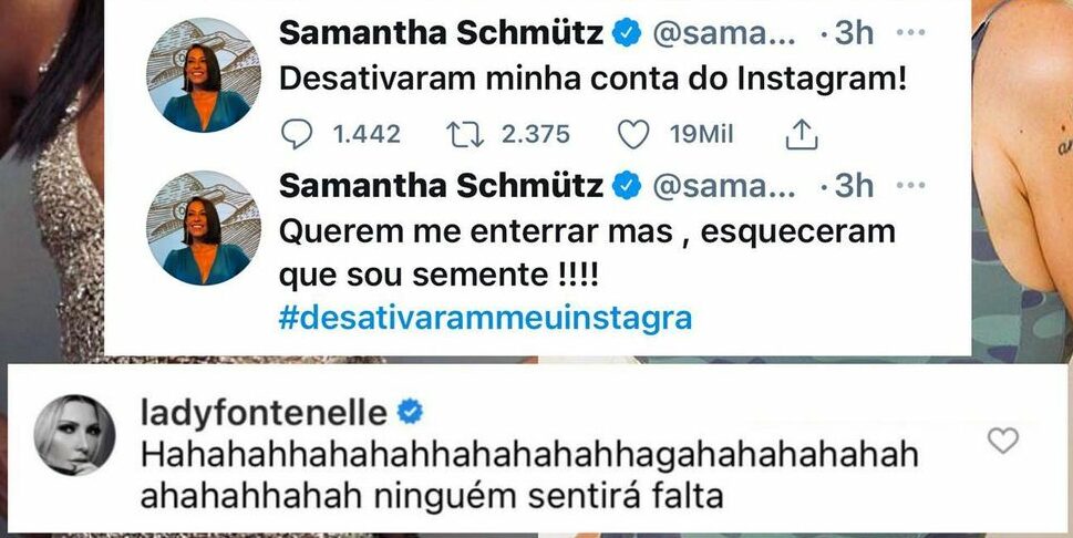 Fontenelle alfinetou Samantha (Reprodução)