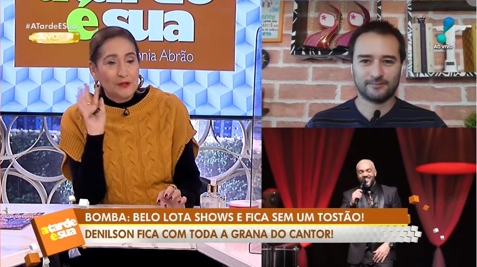 Sonia Abrão e Alessandro Lo-Bianco na A Tarde é Sua (Foto: Reprodução)