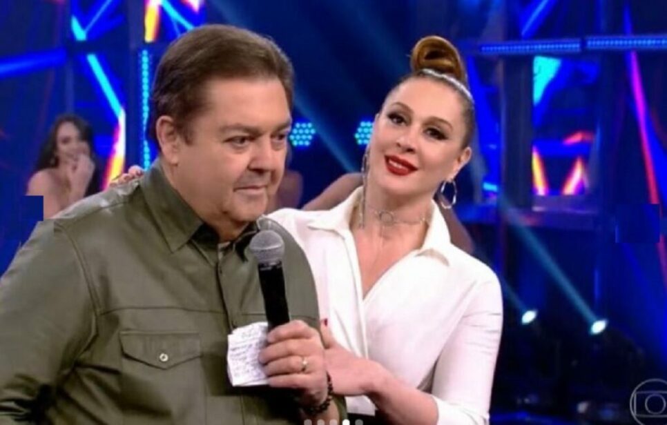 A atriz Claudia Raia e Faustão (Foto: Reprodução)