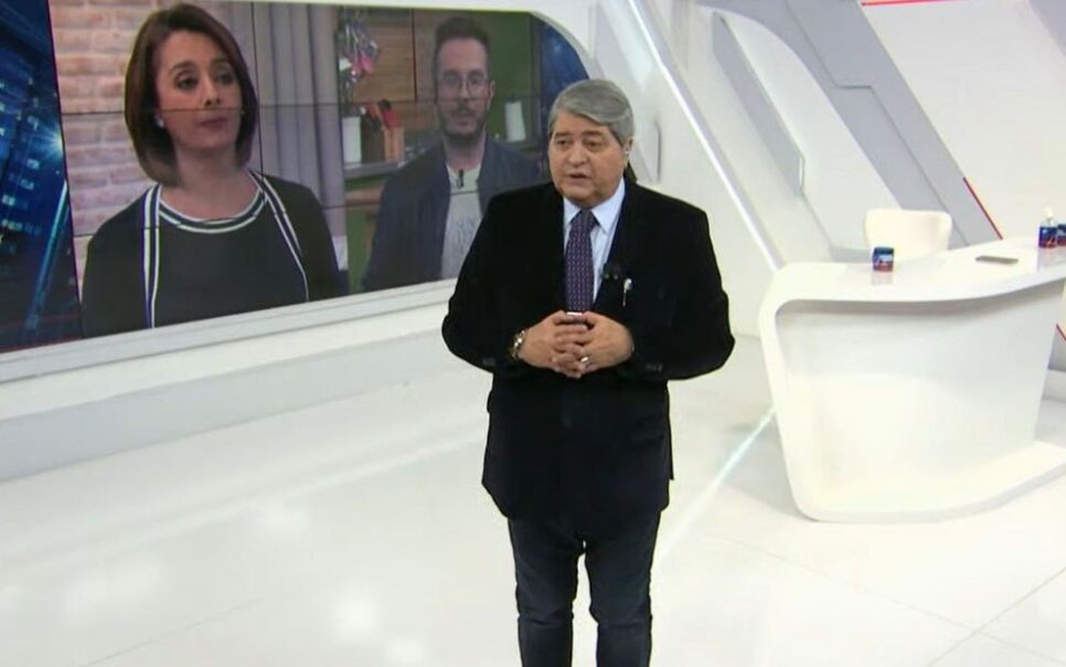 José Luiz Datena comemora ao vivo recuperação de seu filho