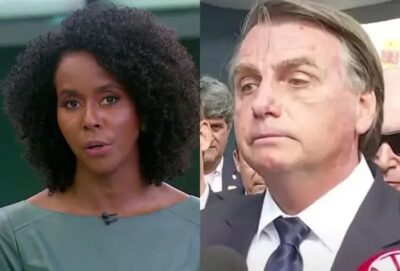 Maju Coutinho repudia atitude de Bolsonaro e o chama de ‘descontrolado’ na Globo Foto: Reprodução