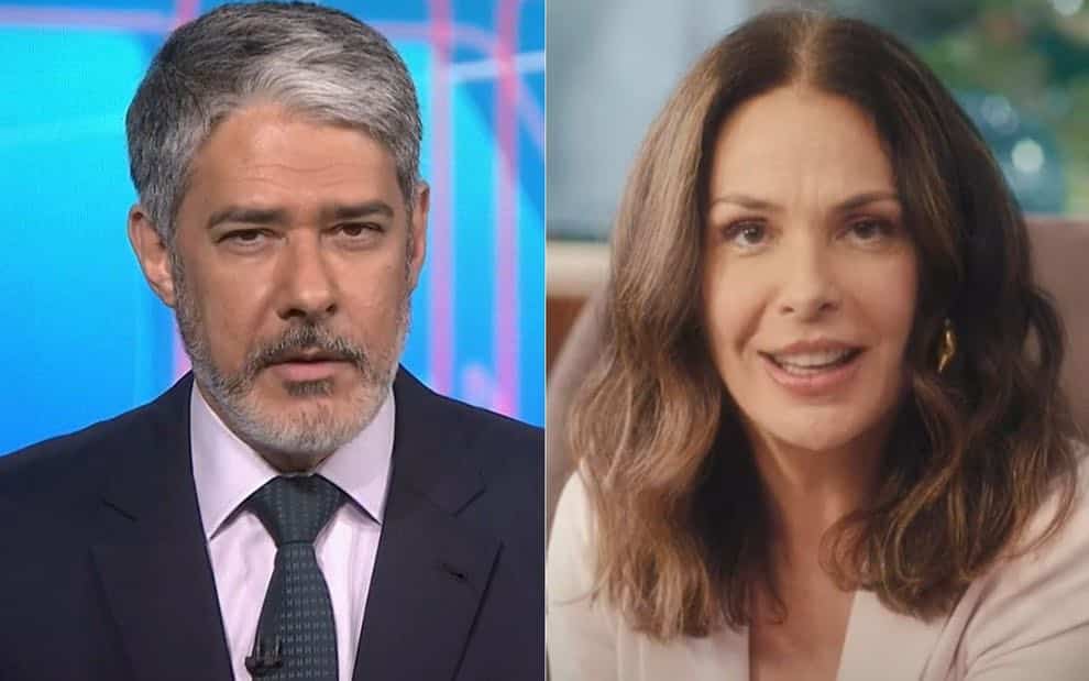 William Bonner no Jornal Nacional e Carolina Ferraz em comercial do TikTok: investimento milionário