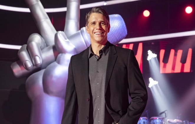 Marcio Garcia apresenta a nova temporada do The Voice Kids Brasil. (foto: divulgação/Tv Globo/ Fábio Rocha)