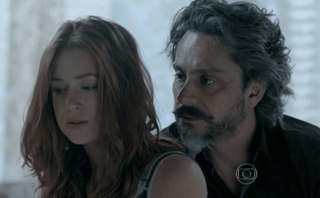 Maria Isis (Marina Ruy Barbosa) e José Alfredo (Alexandre Nero), em Império (Reprodução/TV Globo)