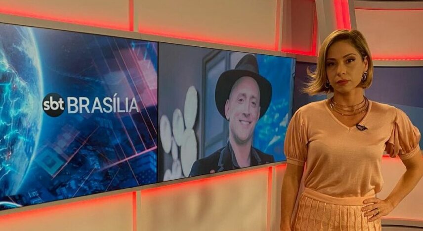Neila Medeiros no comando do SBT Brasília (Reprodução/Instagram)