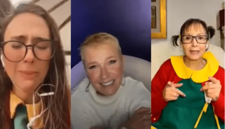 Tatá Werneck chora em live com Xuxa e Chiquinha (Foto: Reprodução/ Instagram)