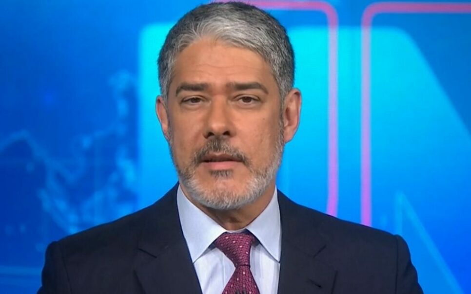 William Bonner no Jornal Nacional da Globo Foto: Reprodução