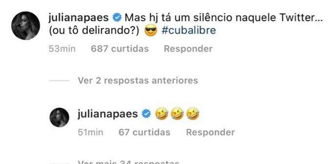 Juliana Paes volta a gerar polêmica após comentário sobre Cuba (Reprodução/Instagram)