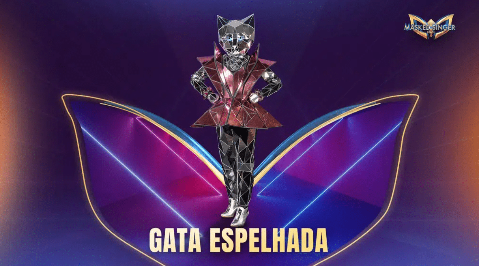 Gata Espelhada, do The Masked Singer Brasil (Reprodução/Globo)