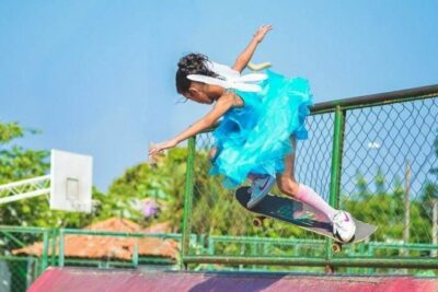Rayssa Leal conhecida como Fadinha do skate