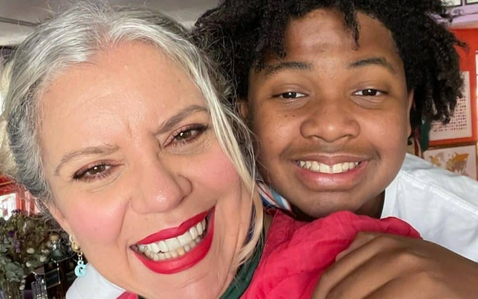 Astrid Fontenelle e seu filho