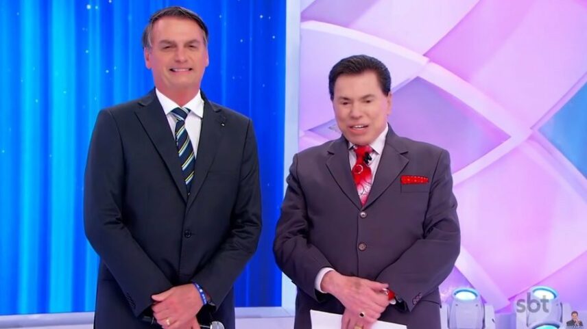 Presidente Jair Bolsonaro e Silvio Santos (Reprodução/SBT)