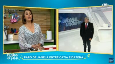 Imagem do post Datena se revolta após diretor impedi-lo de falar com Catia Fonseca: “Arranjou encrenca comigo”