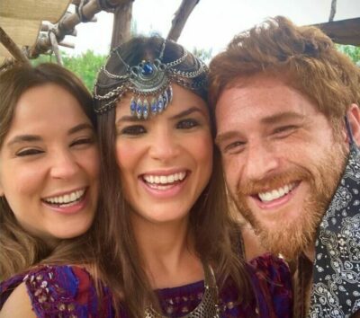 Esaú (Cirillo Luna), Basemate (Paula Jubé) e Judite (Juliana Lohmann), em Gênesis (Reprodução/Instagram)