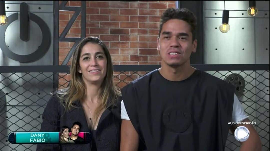 Dani e Fábio durante participação no Power Couple, da RecordTV (Reprodução/RecordTV)