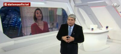 Catia Fonseca pressiona Datena sobre abandoná-la na Band Foto: Reprodução