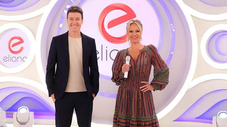 Rodrigo Faro visitou Eliana no SBT (Gabriel Cardoso/SBT)