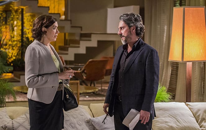 José Alfredo (Alexandre Nero) e Maria Marta (Lília Cabral), em Império (Reprodução/TV Globo)