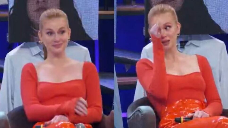Marina Ruy Barbosa  chora no Altas Horas (Foto: Reprodução)