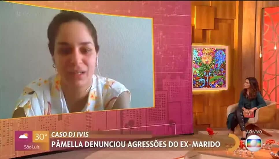Pamella Holanda revela que foi agredida por DJ Ivis após amamentar filha com Covid-19 (Reprodução/Globo)