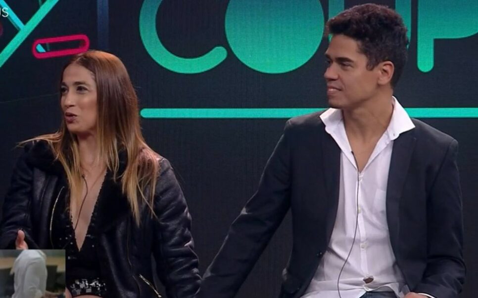 Dany e Fábio, casal eliminado do Power Couple (Reprodução/R7)