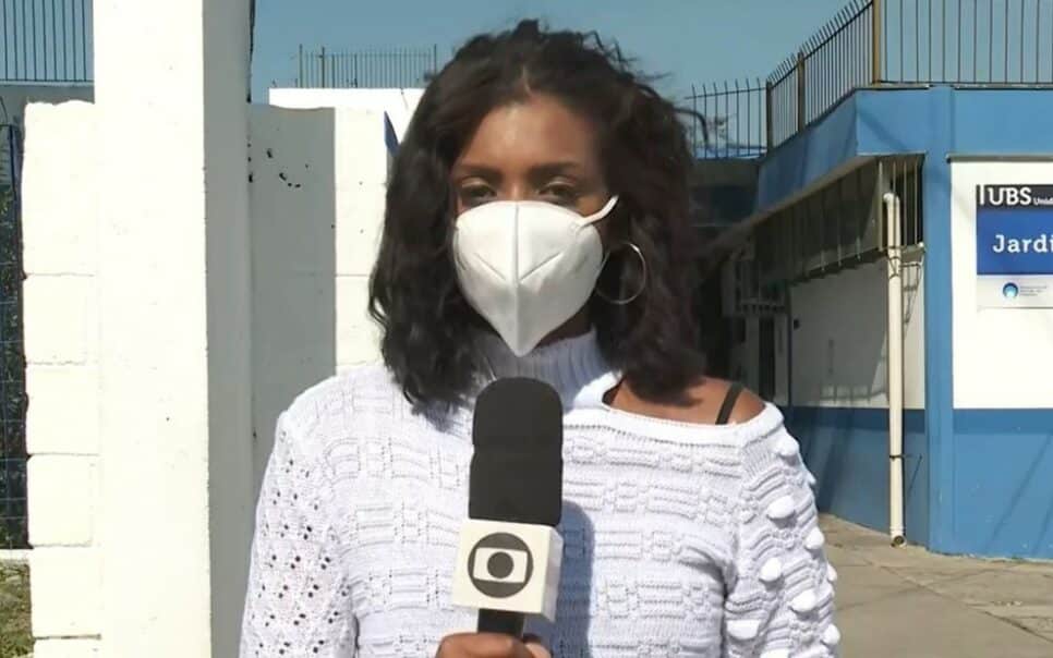 A famosa jornalista do Bom Dia São Paulo, da Globo, Mariana agitou as redes sociais ao aparecer chorando (Foto: Reprodução)
