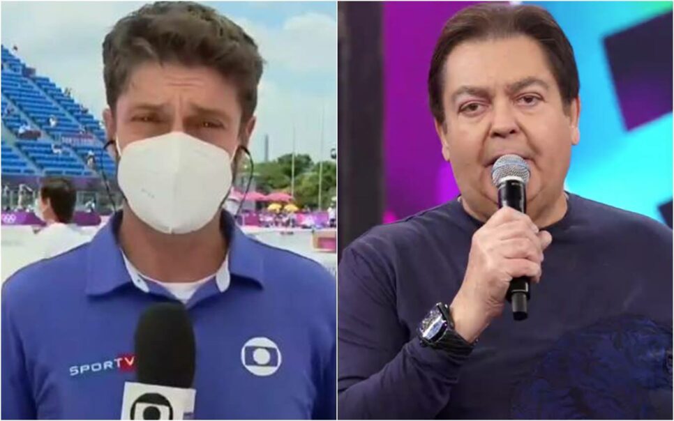 Kiko Menezes se atrapalhou e chamou Faustão ao vivo na Globo (Reprodução)