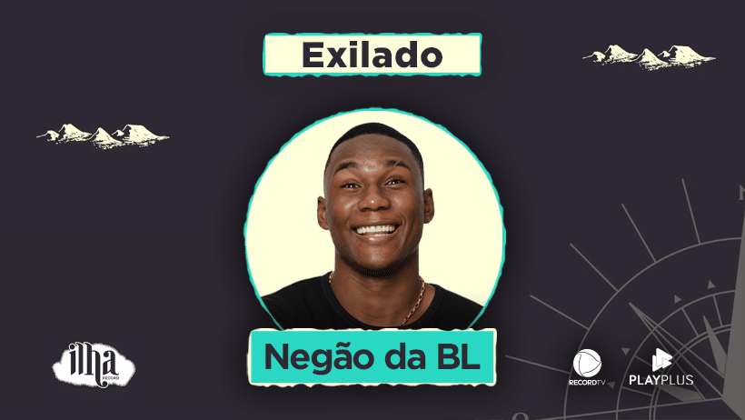 Negão da BL foi eliminado do Ilha Record (Reprodução)