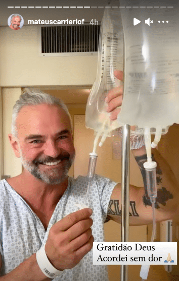 Mateus Carrieri passa por cirurgia de próstata e faz alerta (Reprodução/Instagram)