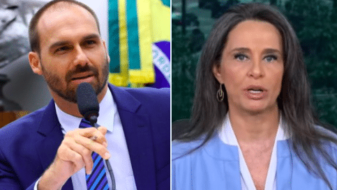 Eduardo Bolsonaro critica Carla Vilhena por fala na CNN: “Burrice?” (Reprodução)