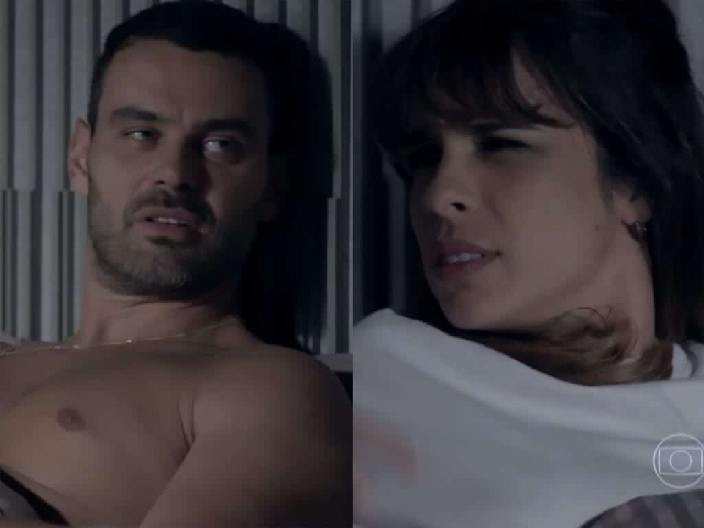 Maurílio (Carmo Dalla Vecchia) e Danielle (Maria Ribeiro) em Império (Reprodução/Globo)