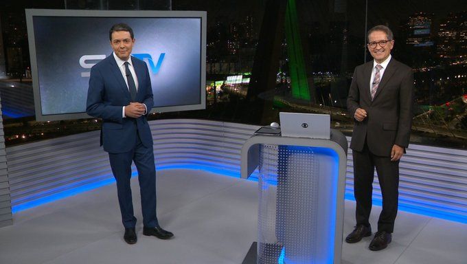 Alan Severiano passou o bastão do SP2 para Carlos Tramontina (Reprodução/Globo)