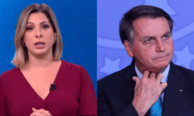 Daniela Lima e Jair Bolsonaro (Foto: Reprodução)