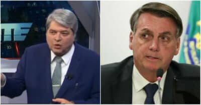 José Luiz Datena e o presidente Jair Bolsonaro (Reprodução)