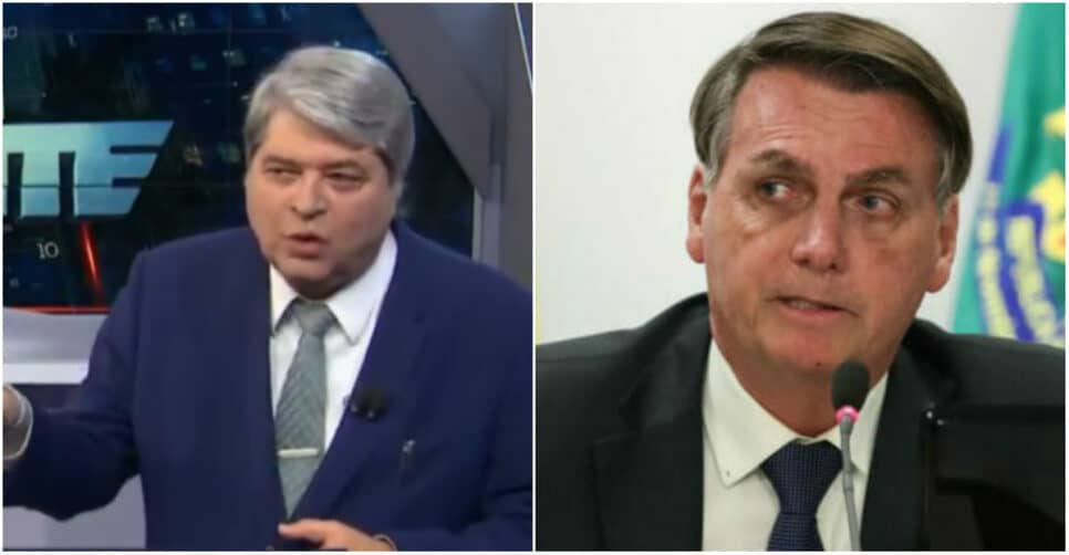 José Luiz Datena e o presidente Jair Bolsonaro (Reprodução)