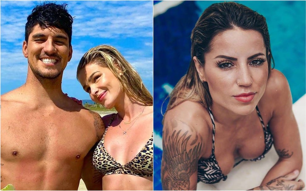 Antes de Yasmin Brunet, Gabriel Medina e Leticia Bufoni fizeram até tatuagens iguais (Foto: Reprodução)