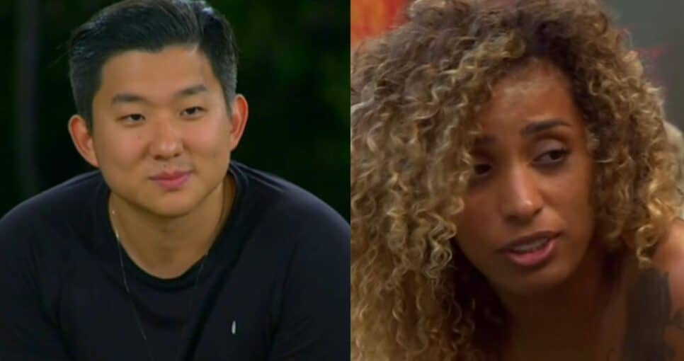 Pyong e Nanah no Ilha Record (Foto: Reprodução)