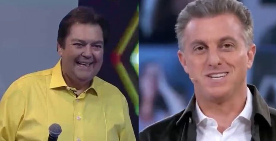 Faustão e Luciano Huck (Foto: Reprodução)