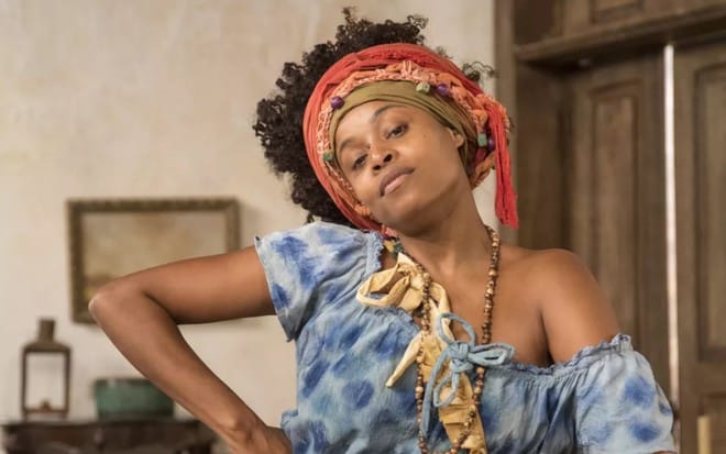 Nos Tempos do Imperador: Lupita toma decisão, se alia a dom Olu e mente para carrasco (Foto: Reprodução)