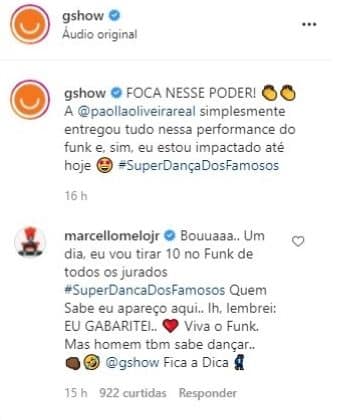 Marcello Melo Jr. aponta preferência a Paolla Oliveira na Super Dança e gera climão (Reprodução)