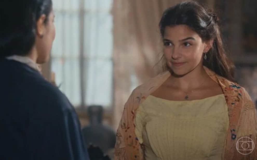 Nos Tempos do Imperador: Pilar recebe proposta tentadora de Teresa Cristina (Reprodução/Globo))