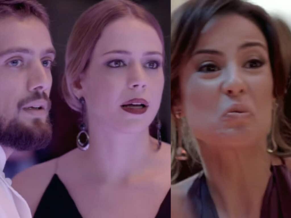 Vicente (Rafael Cardoso), Cristina (Leandra Leal) e Maria Clara (Andreia Horta) em Império (Reprodução/Globo)