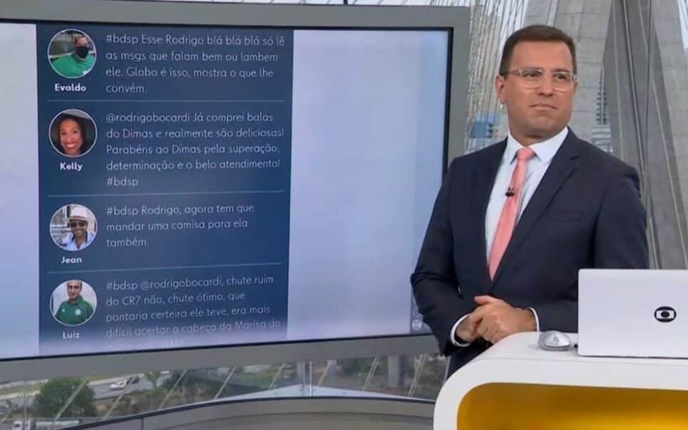 Rodrigo Bocardi rebateu telespectador no BDSP (Reprodução/Globo)