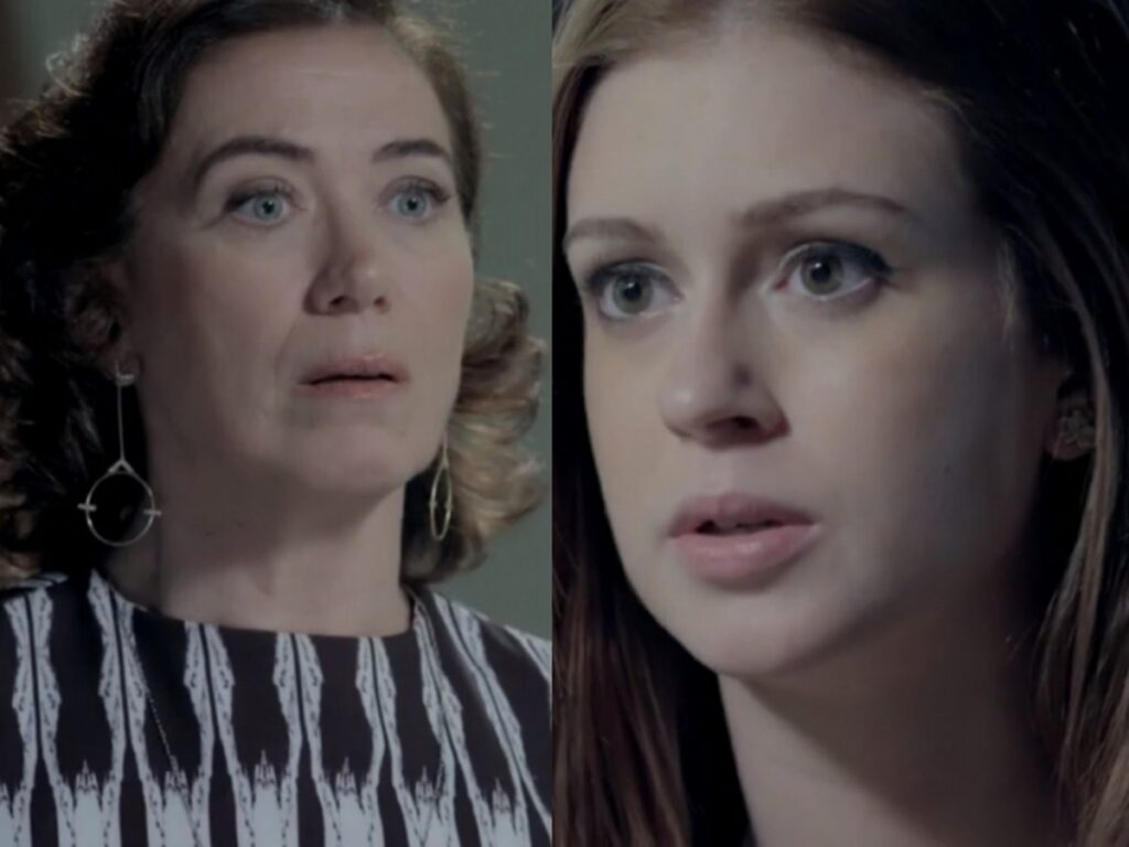 Maria Isis (Marina Ruy Barbosa) e Maria Marta (Lilia Cabral) em Império (Reprodução/Globo)